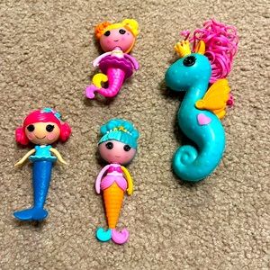 Lala Loopsy Sea horse figurine and mermaid set.